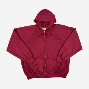 Vintage American Edition Men’s Burgundy Full Zip Blank Thermal Lined Hoodie 2XL